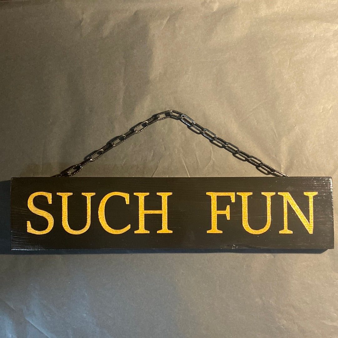 Handpainted Black & Gold Signs