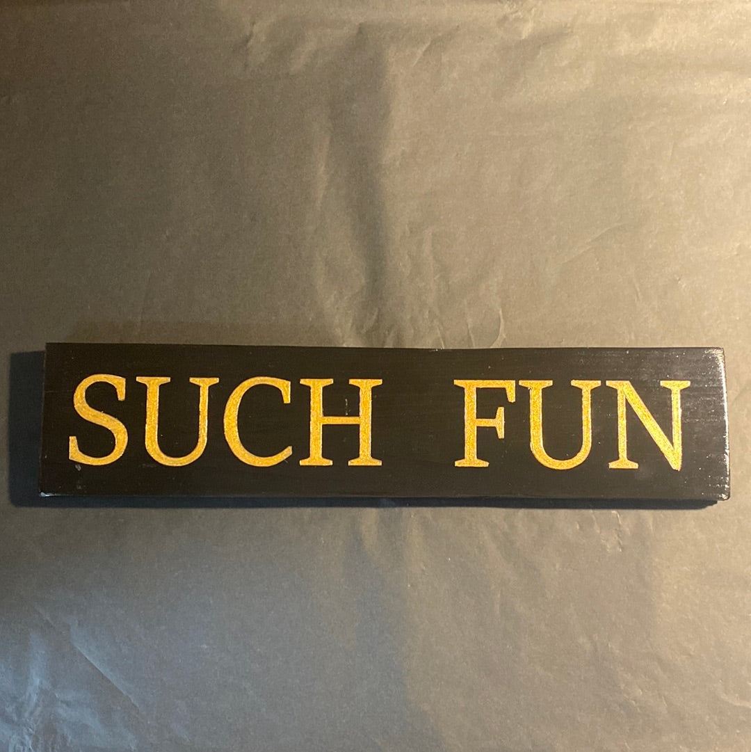Handpainted Black & Gold Signs