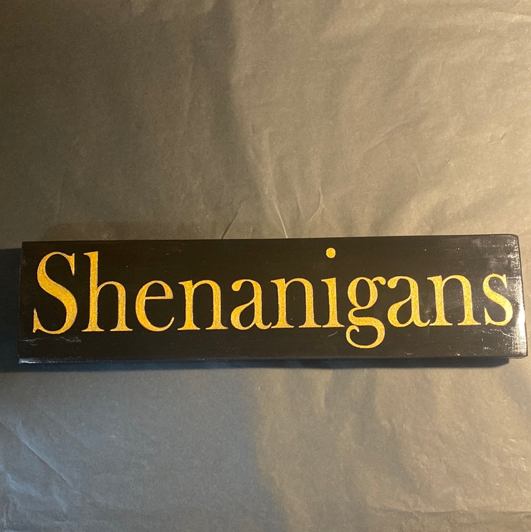 Handpainted Black & Gold Signs