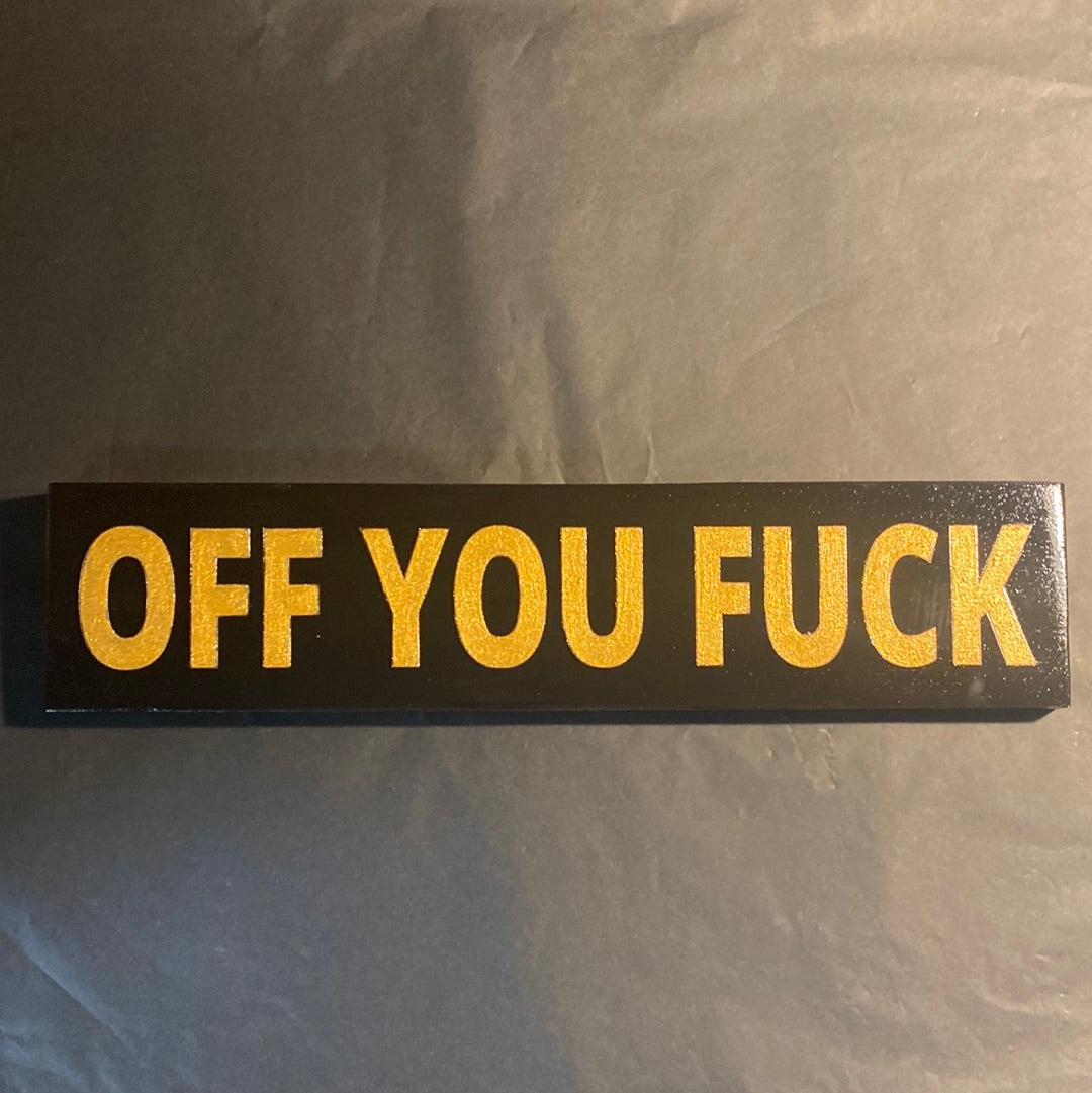 Handpainted Black & Gold Signs
