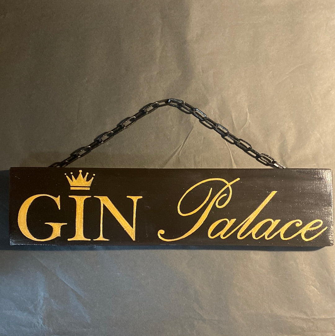 Handpainted Black & Gold Signs