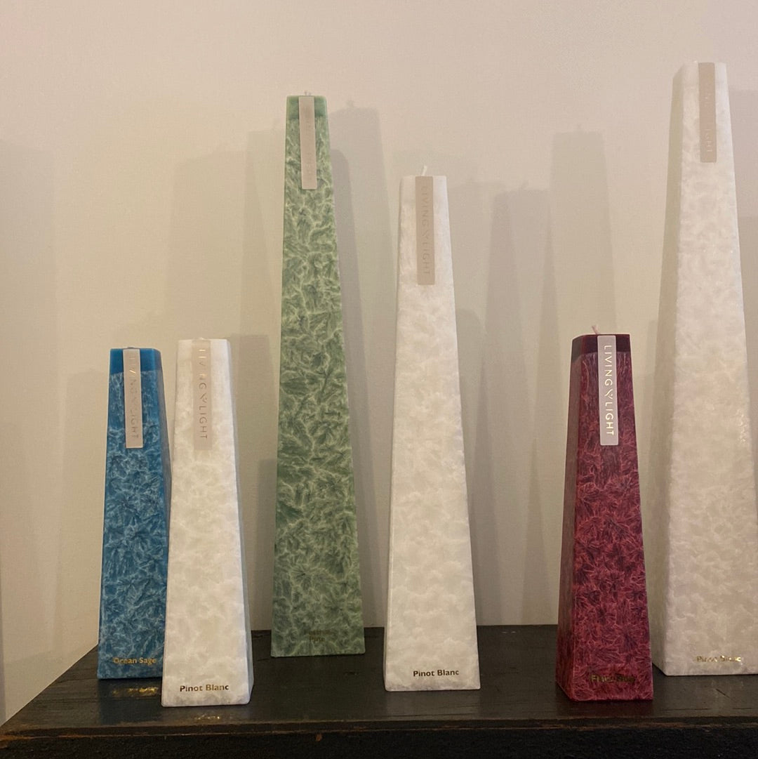 Living Light Candles | Festive Pine Green Icicle Candles