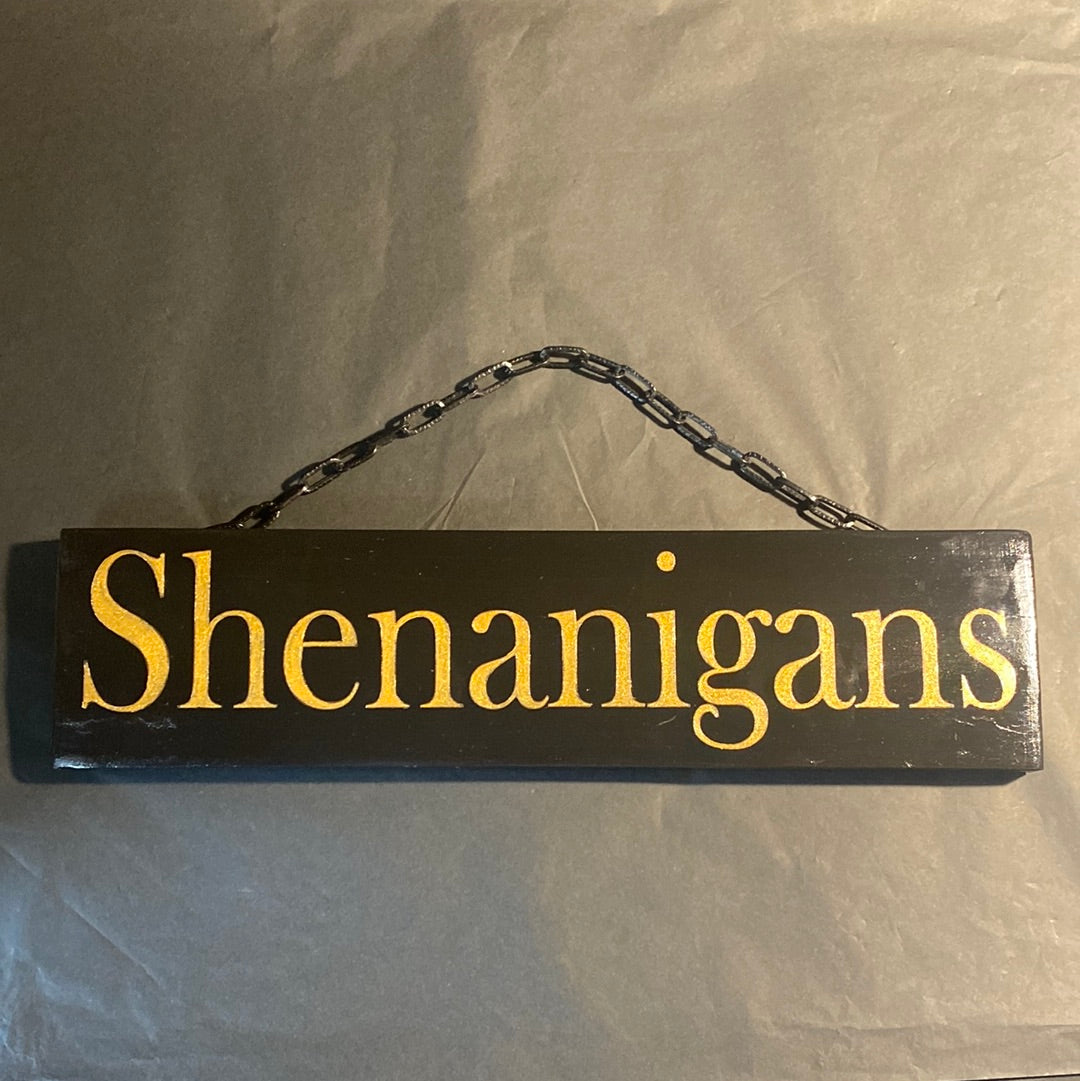 Handpainted Black & Gold Signs