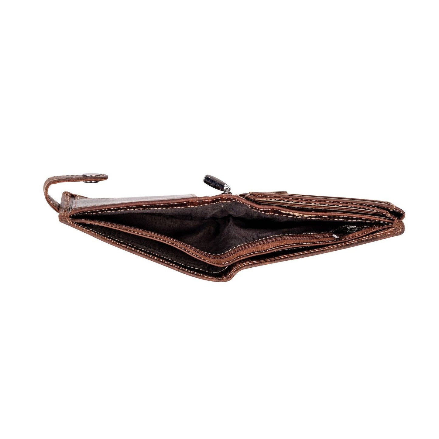 Greenwood Leather | Hunter RFID Leather Wallet with Button Closure – Sandel