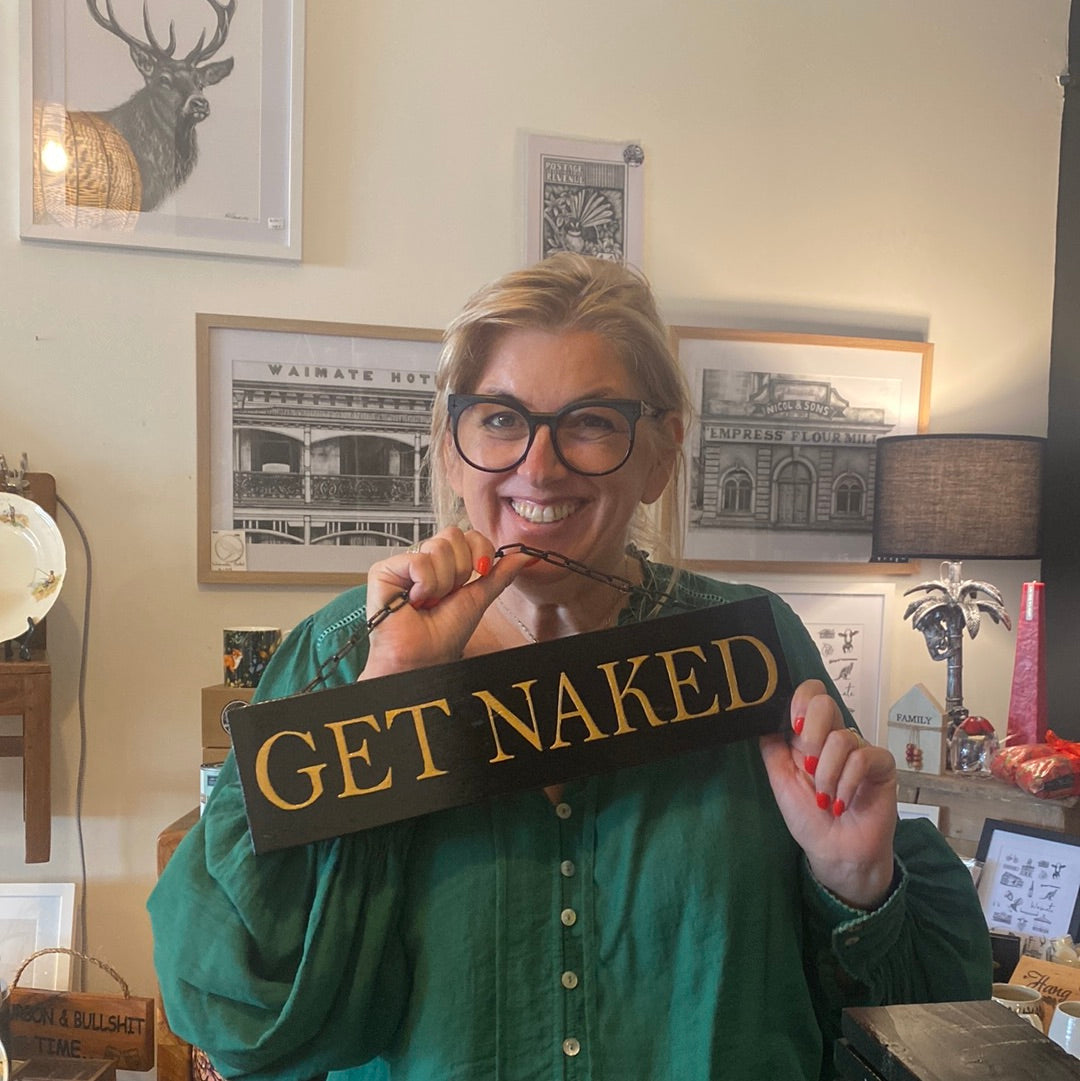 Handpainted Black & Gold Signs