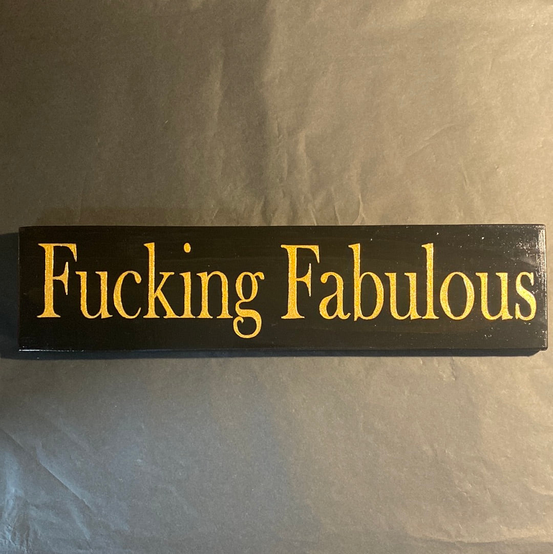 Handpainted Black & Gold Signs