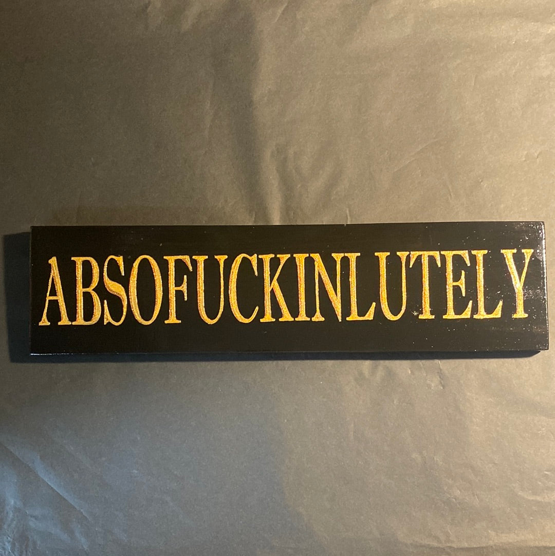 Handpainted Black & Gold Signs