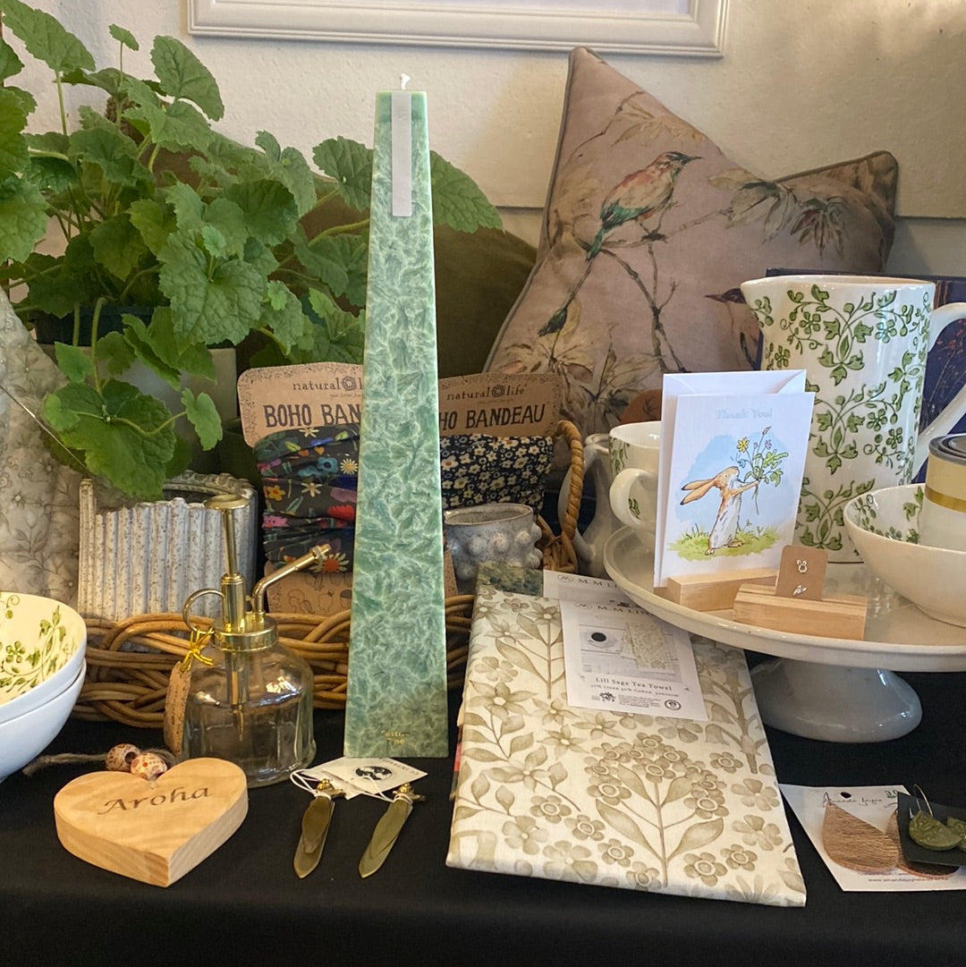 Living Light Candles | Festive Pine Green Icicle Candles