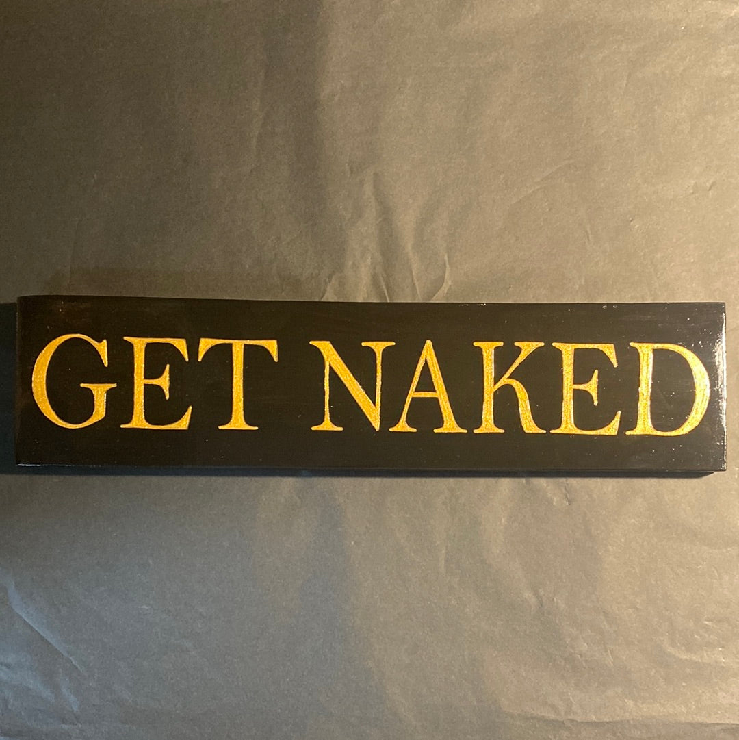 Handpainted Black & Gold Signs