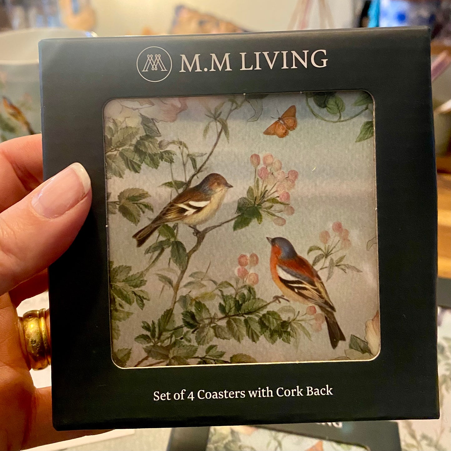 MM Linen | Chinoiserie Coasters set of Four