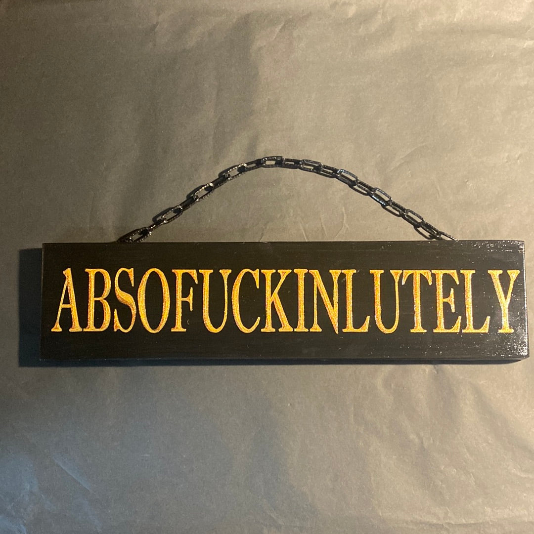 Handpainted Black & Gold Signs