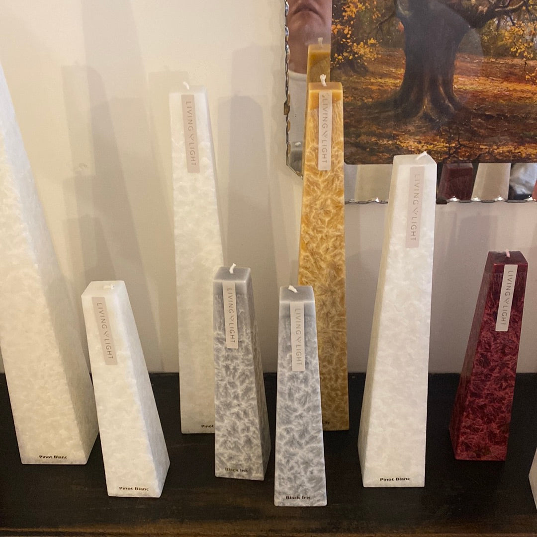 Living Light Candles | Black Iris - Grey - Icicle Candles