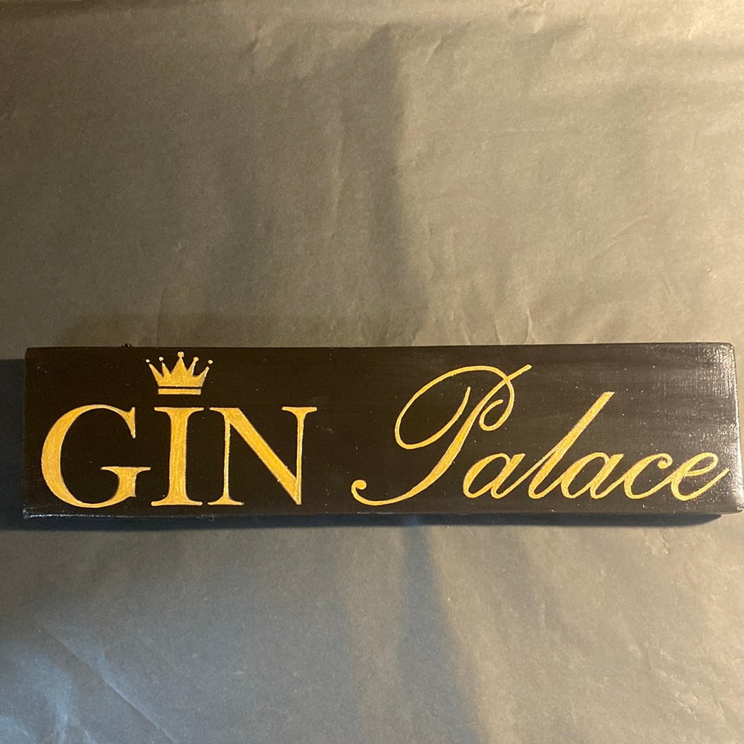 Handpainted Black & Gold Signs