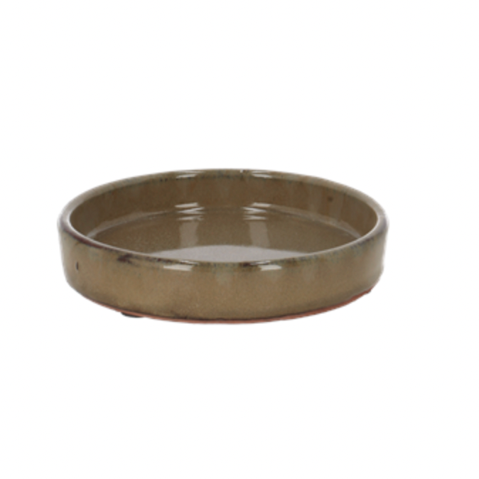 Ceramic pot saucer on a white background