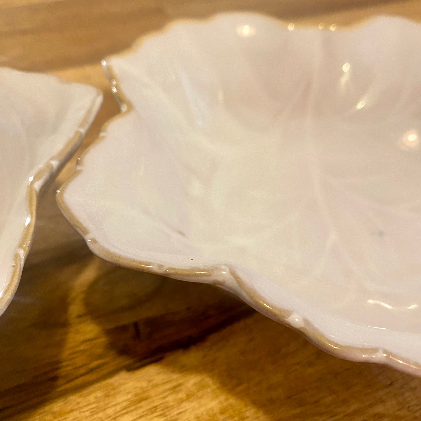 White Detaille Fluted Dish