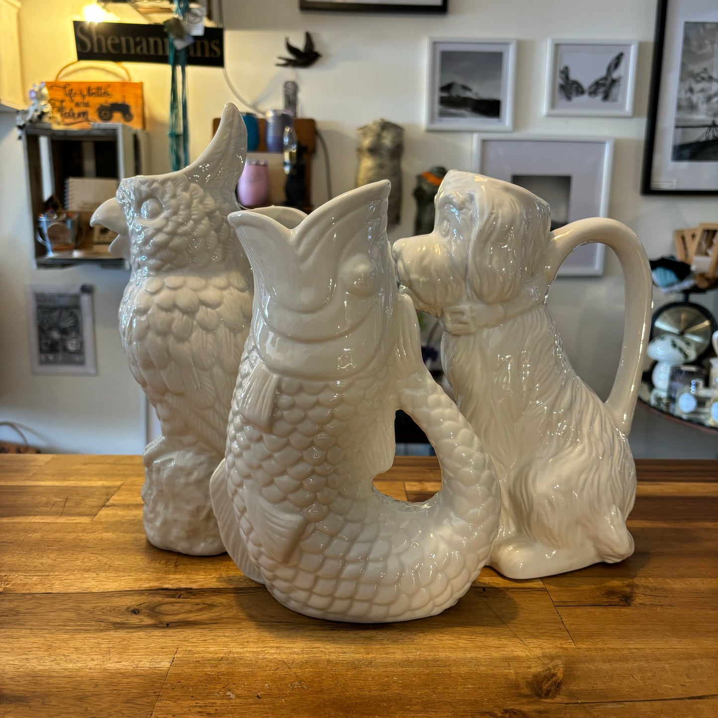 White Dog Jug