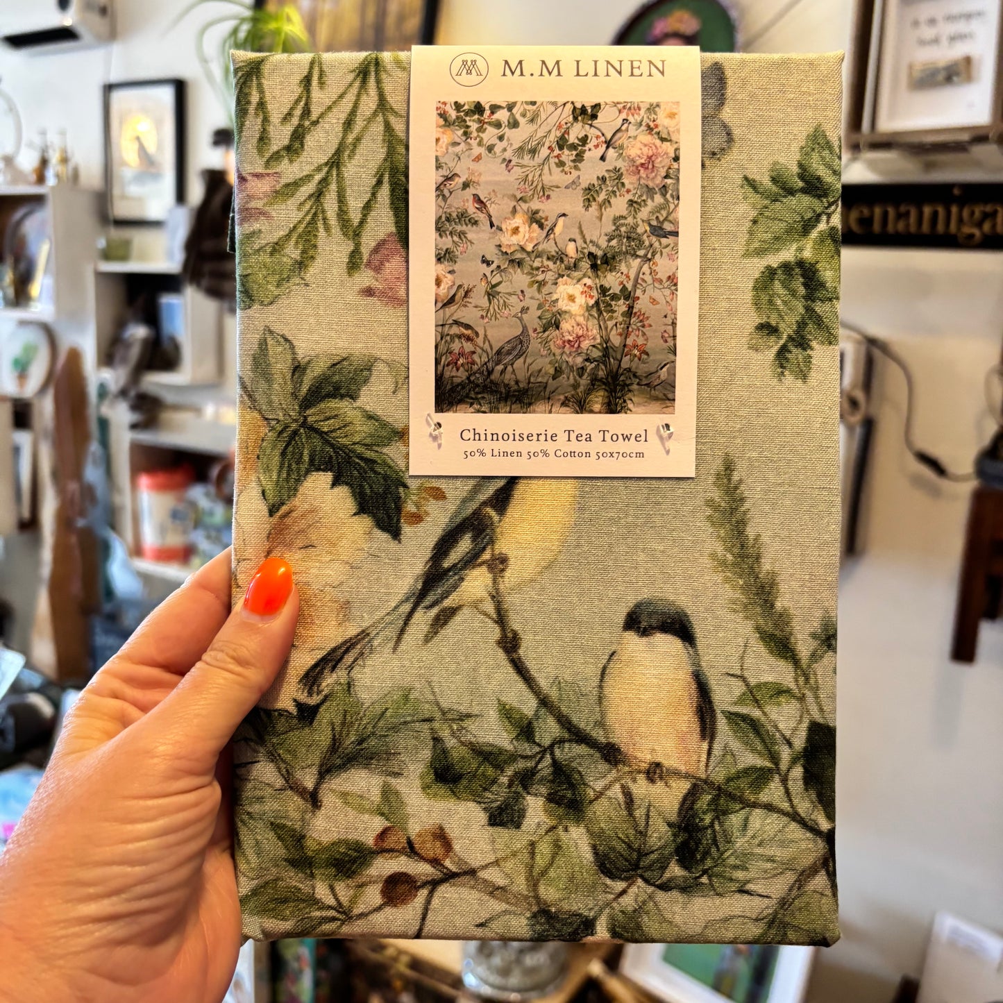 MM Linen | Chinoiserie Tea Towel