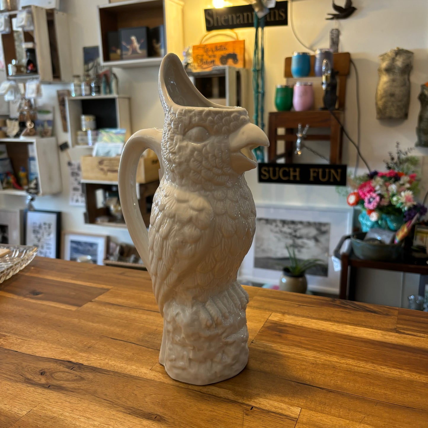White Parrot Jug