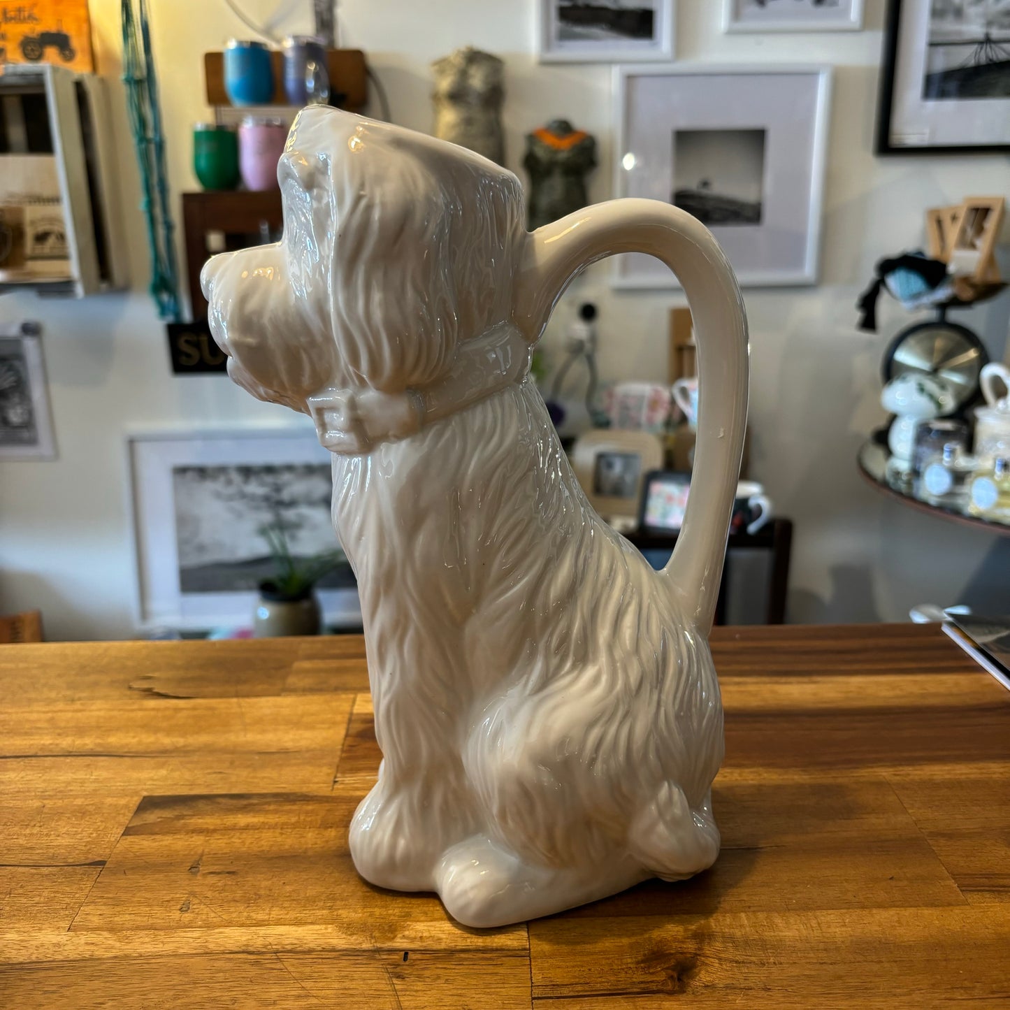 White Dog Jug