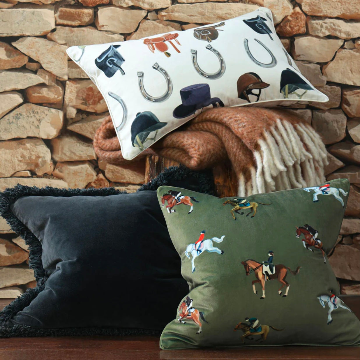 MM Linen | The Equestrian Cushion