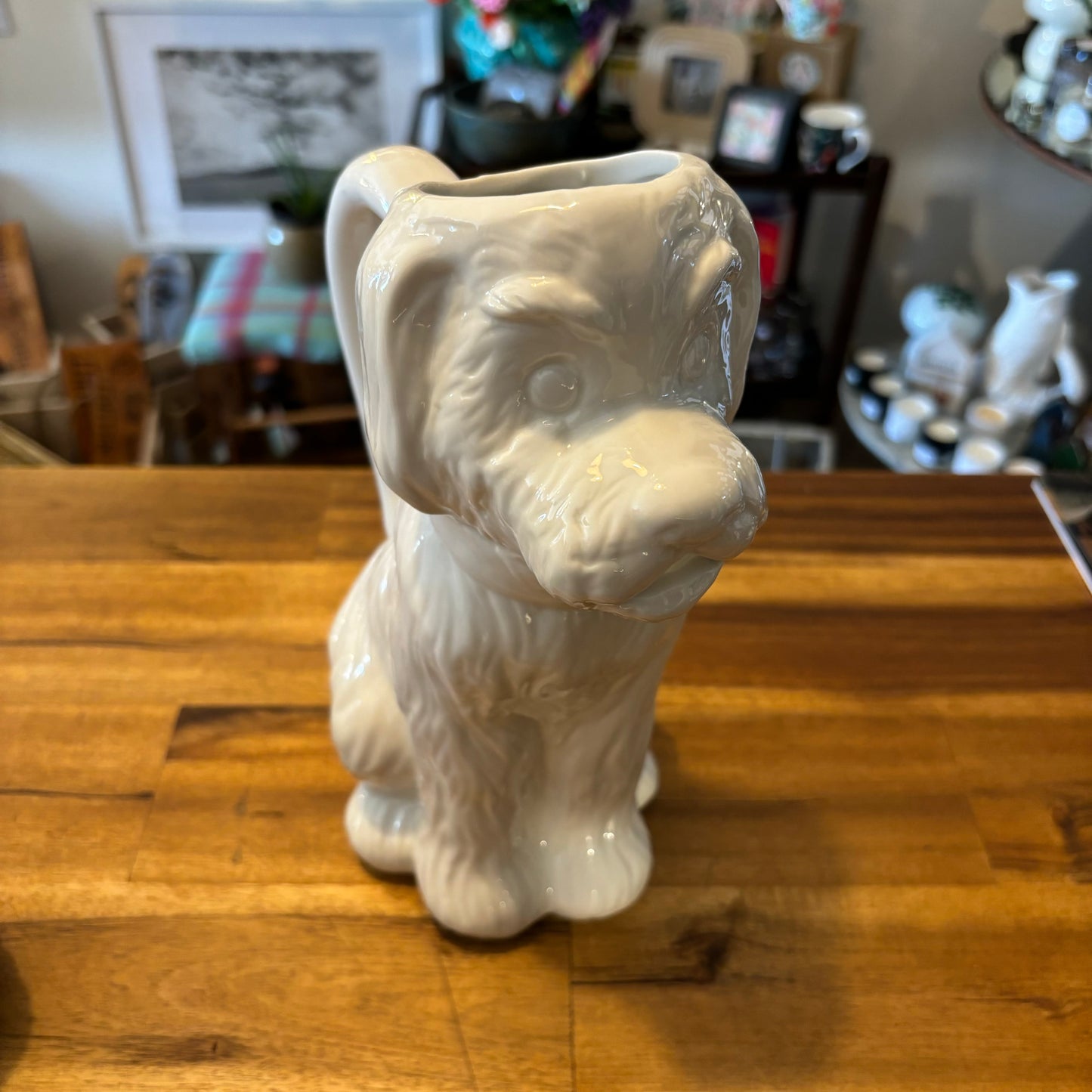 White Dog Jug