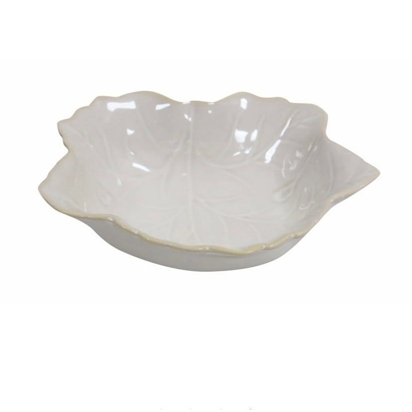White Detaille Fluted Dish