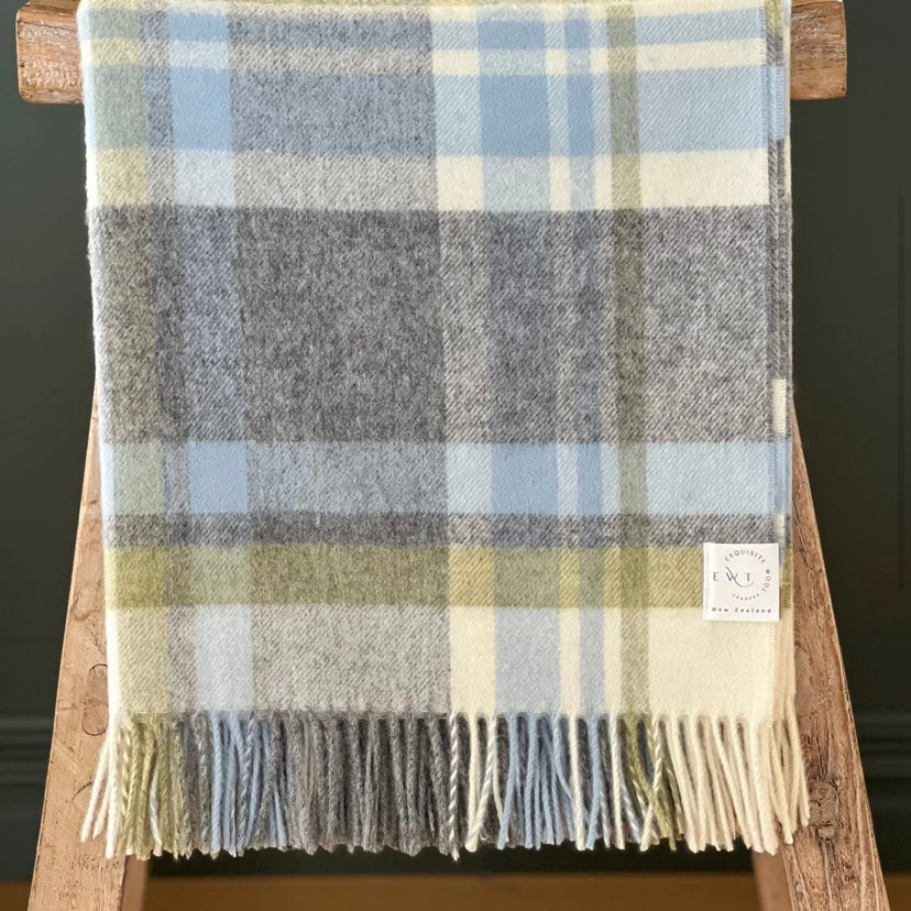 Exquisite Wool Traders | 100% NZ Merino - Portree Duck Egg & Grey