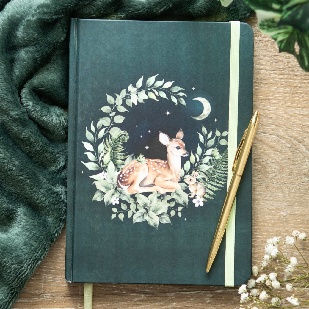 Green Sleeping Fawn Notebook