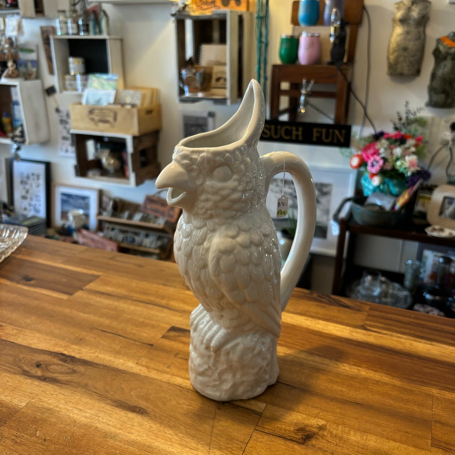 White Parrot Jug