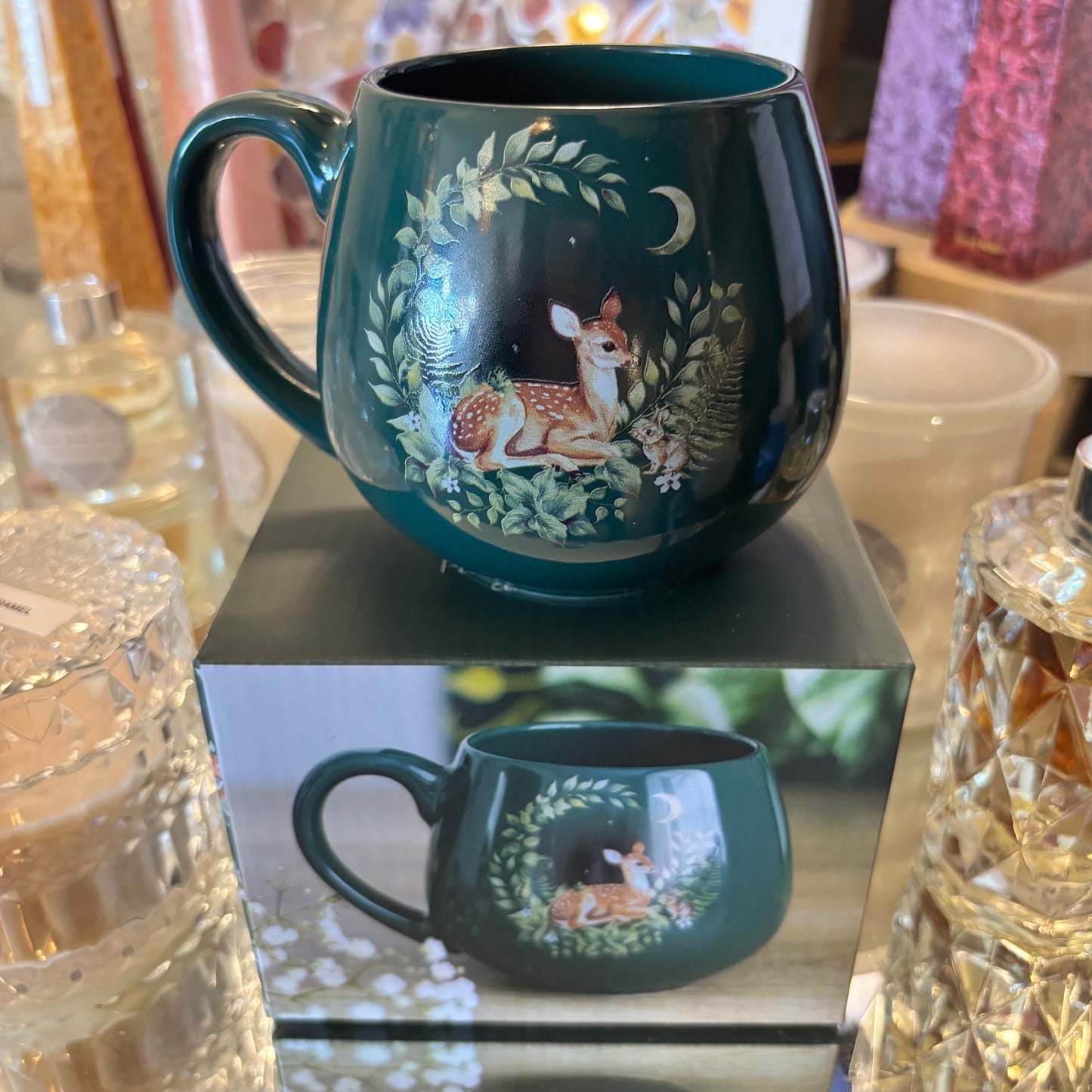 Green Sleeping Fawn Mug