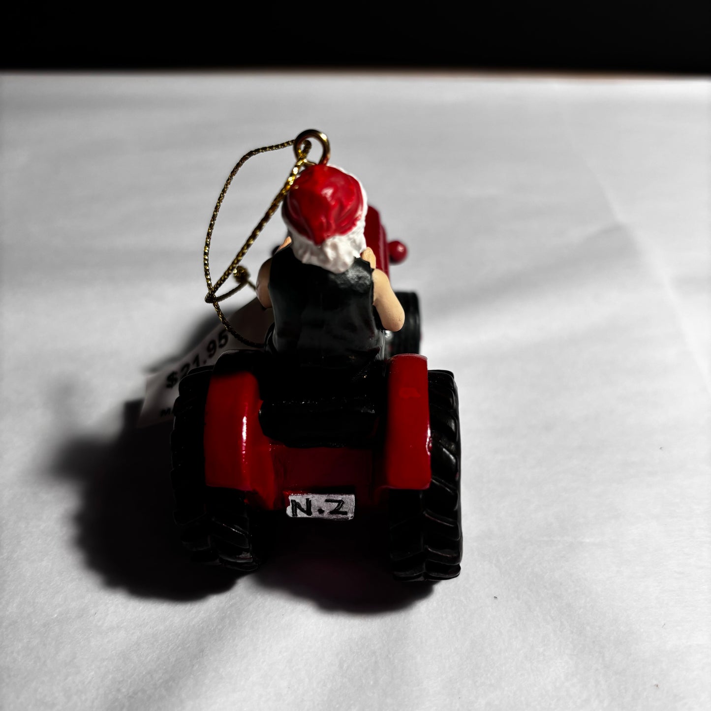 Santa on a Tractor Christmas Decoration