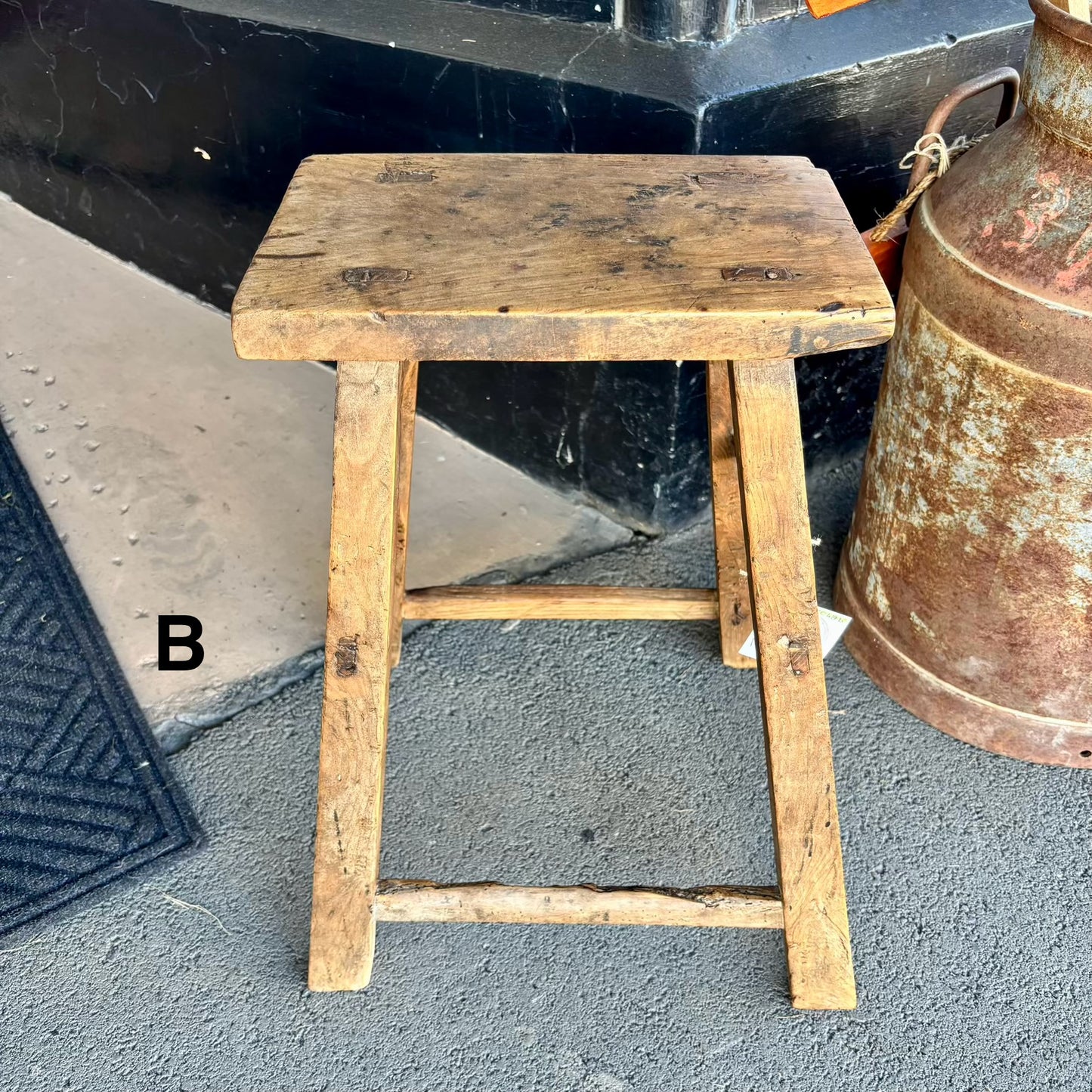 Antique Elm Wooden Stools