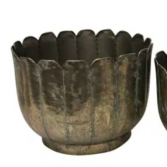 Golden Metal Planters