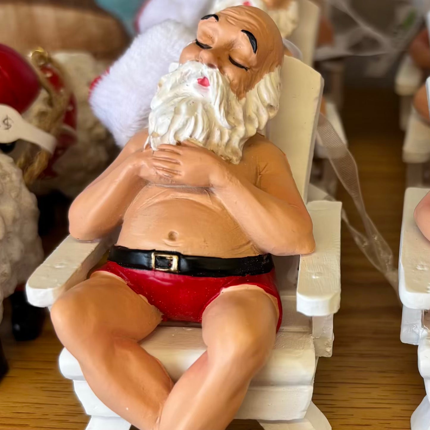 Mr & Mrs Claus on Beach Chairs Decorations