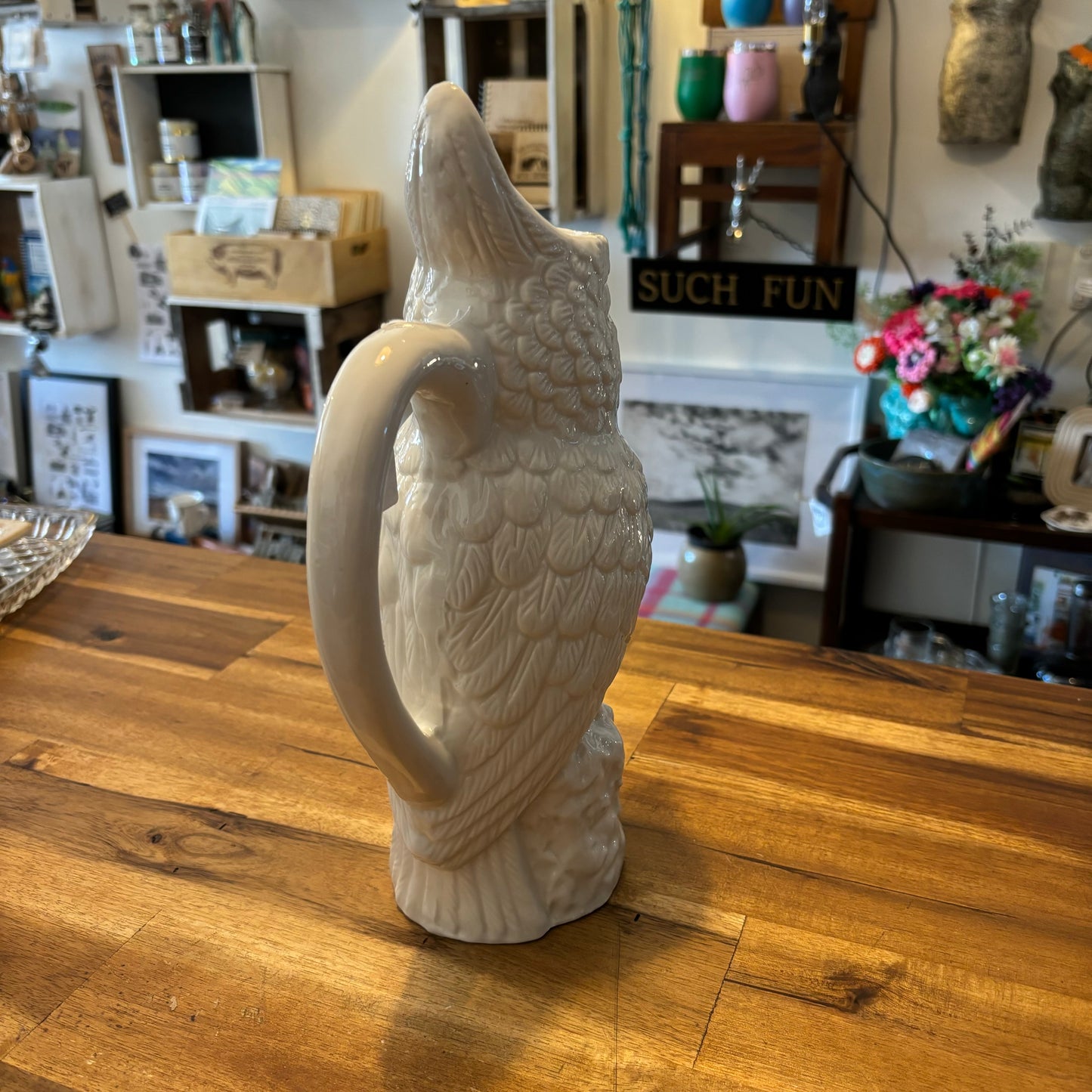 White Parrot Jug