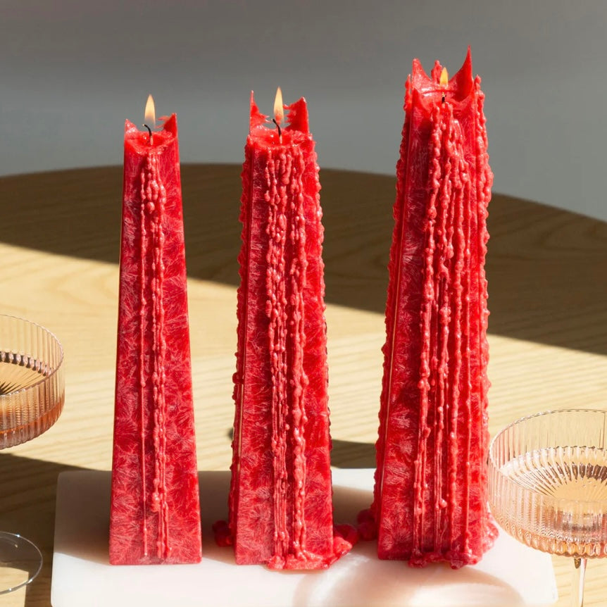 Living Light Candles | Pohutukawa Red Icicle Candles