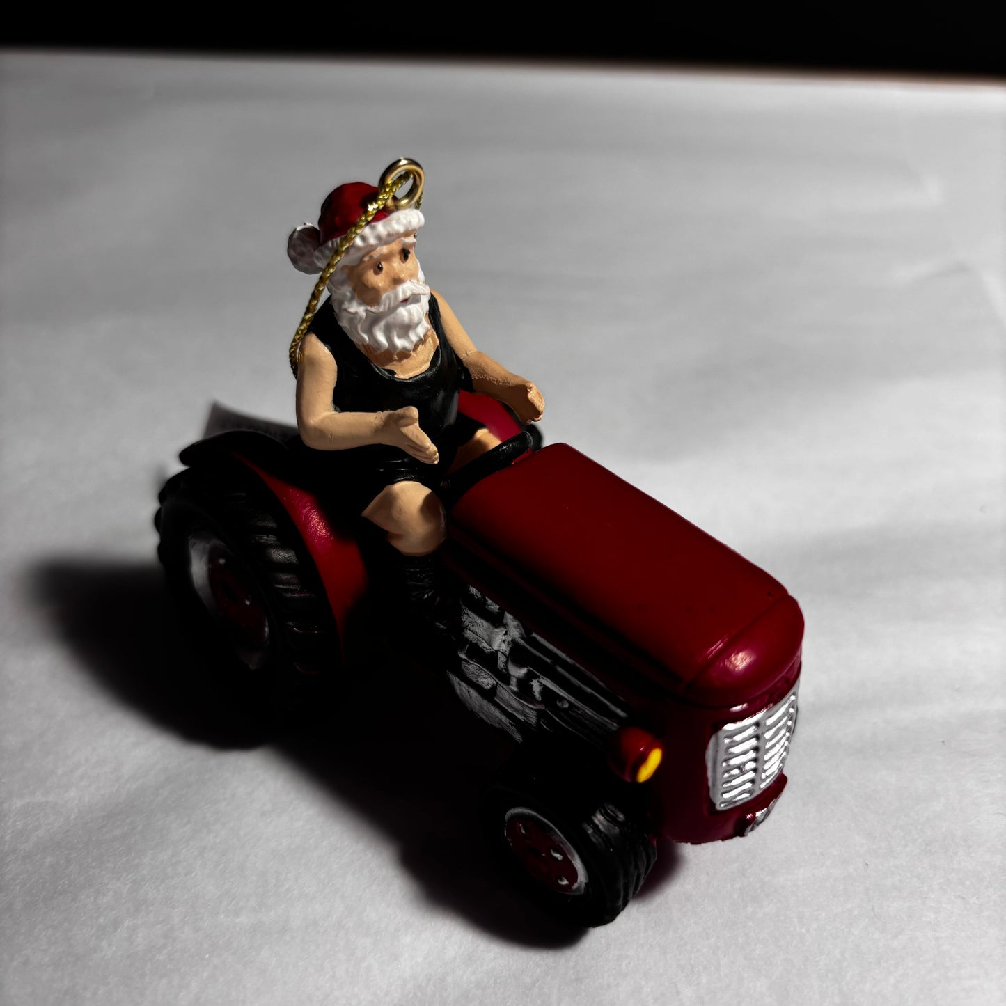 Santa on a Tractor Christmas Decoration