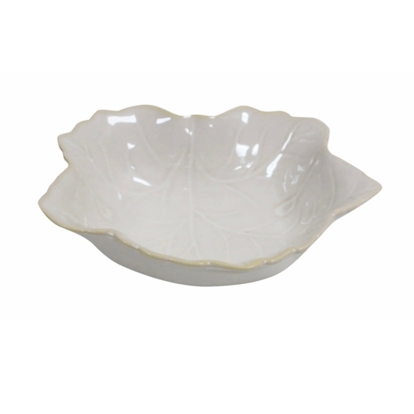 White Detaille Fluted Dish