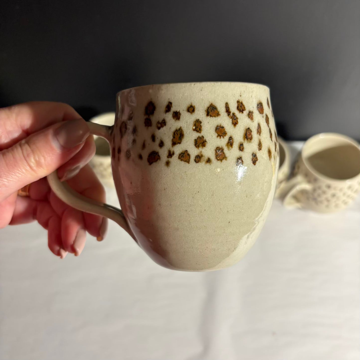 Doreen Powell Pottery | Speckled Mugs