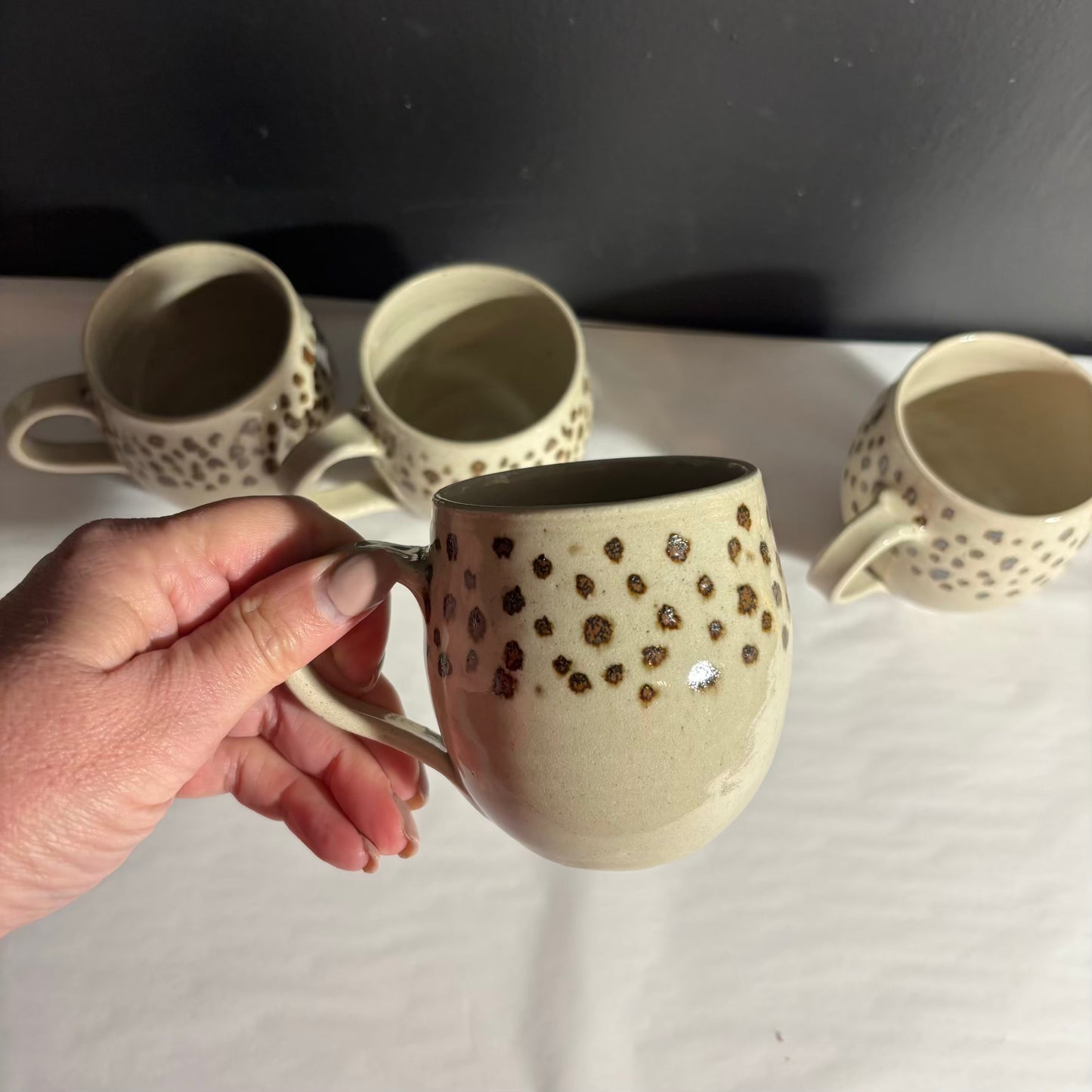Doreen Powell Pottery | Speckled Mugs
