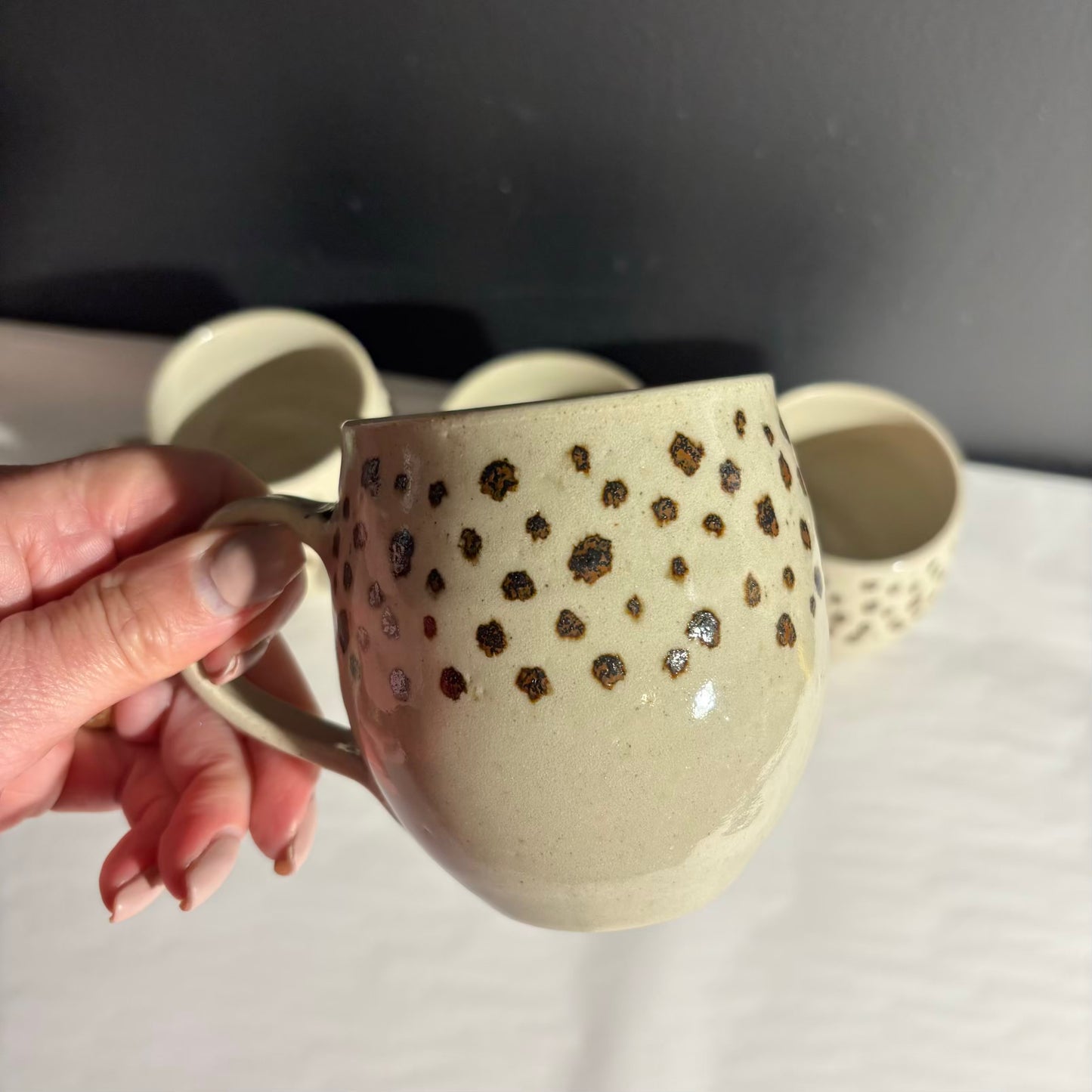 Doreen Powell Pottery | Speckled Mugs