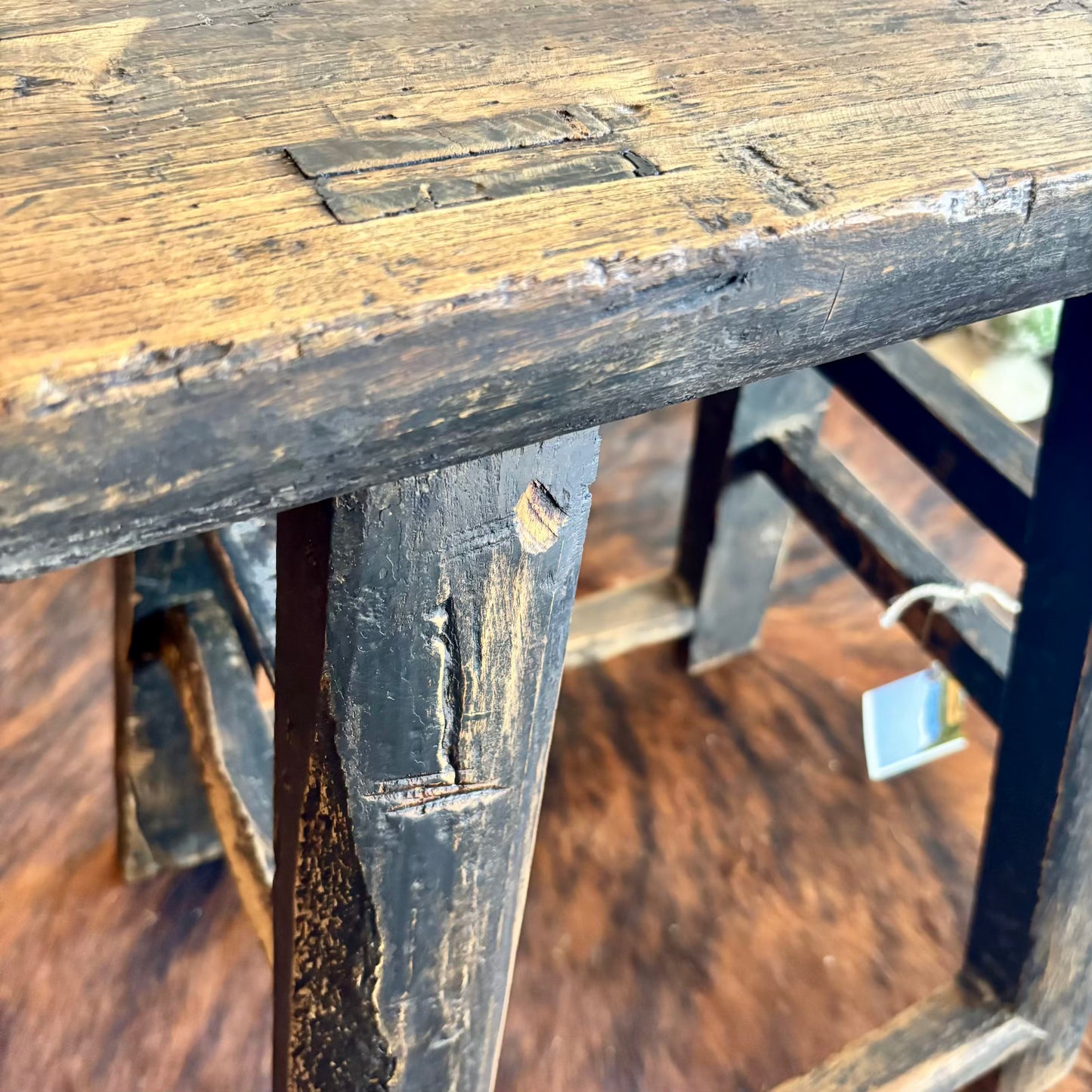 Antique Elm Wooden Stools