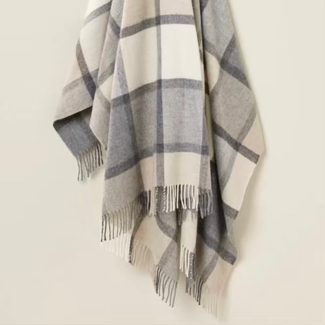Exquisite Wool Traders | 100% NZ Merino - Windowpane Grey & White