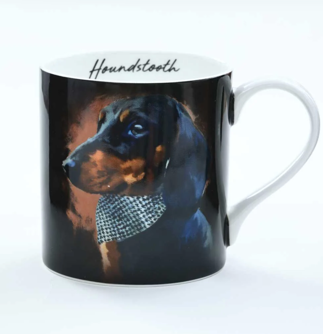 MM Linen | Pawtraits Houndstooth Mug
