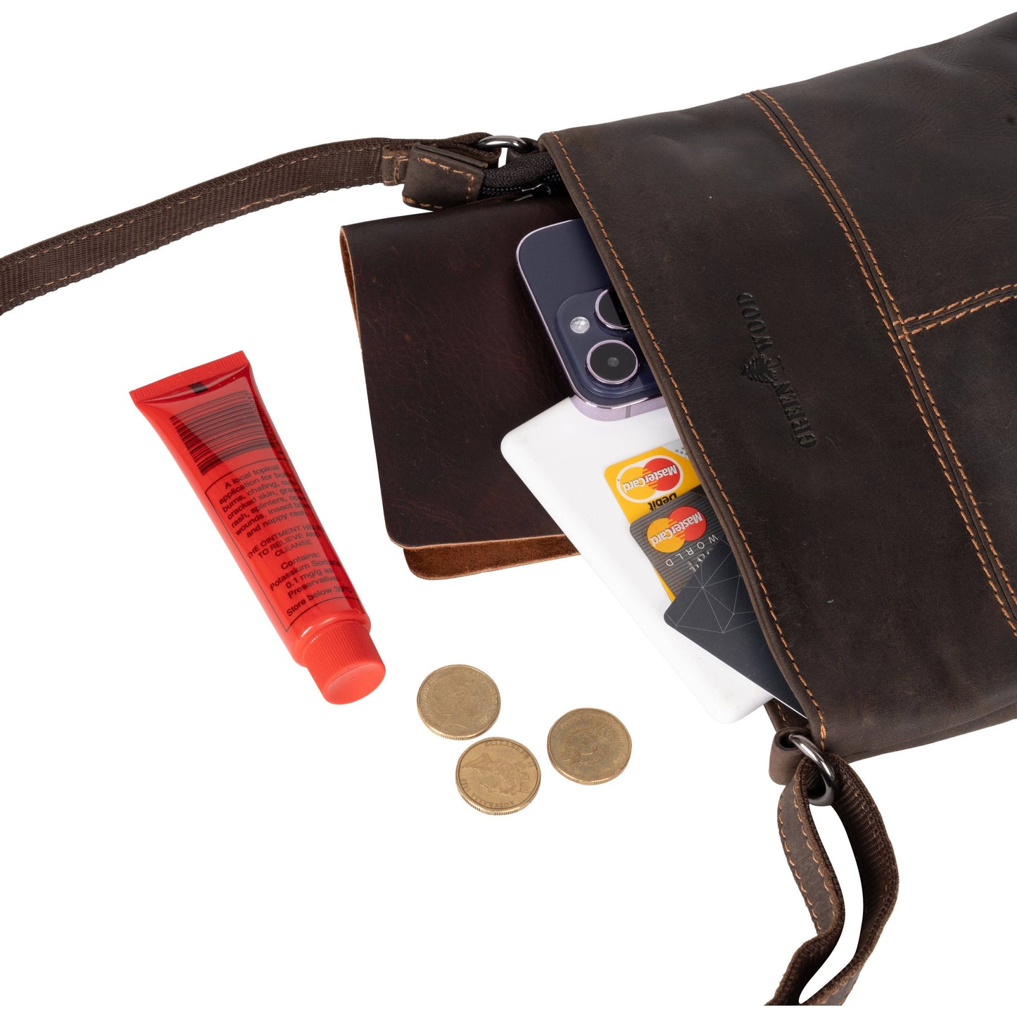 Greenwood Leather | Leather Shoulder Bag - Brown