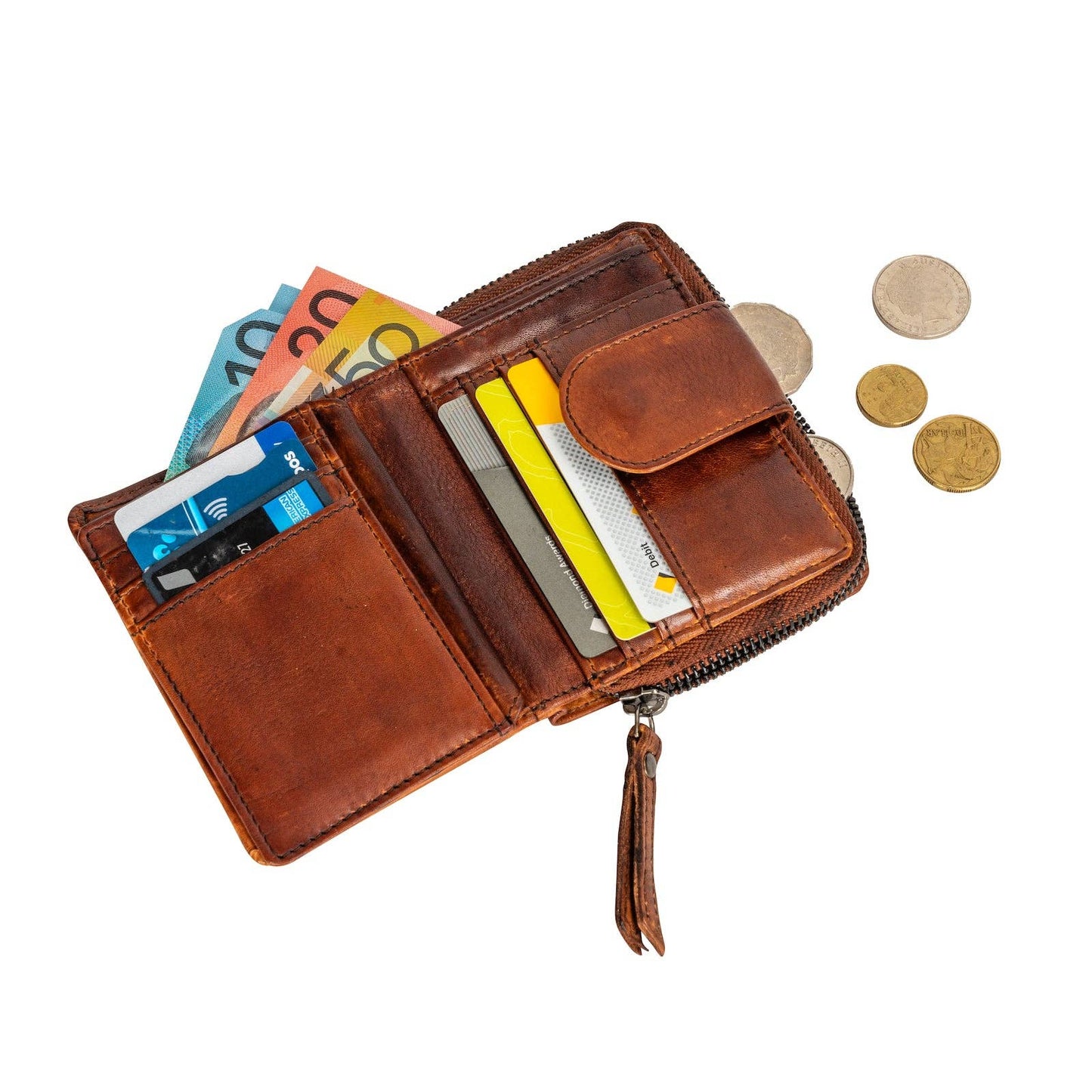 Greenwood Leather | Women's Leather Wallet Cognac