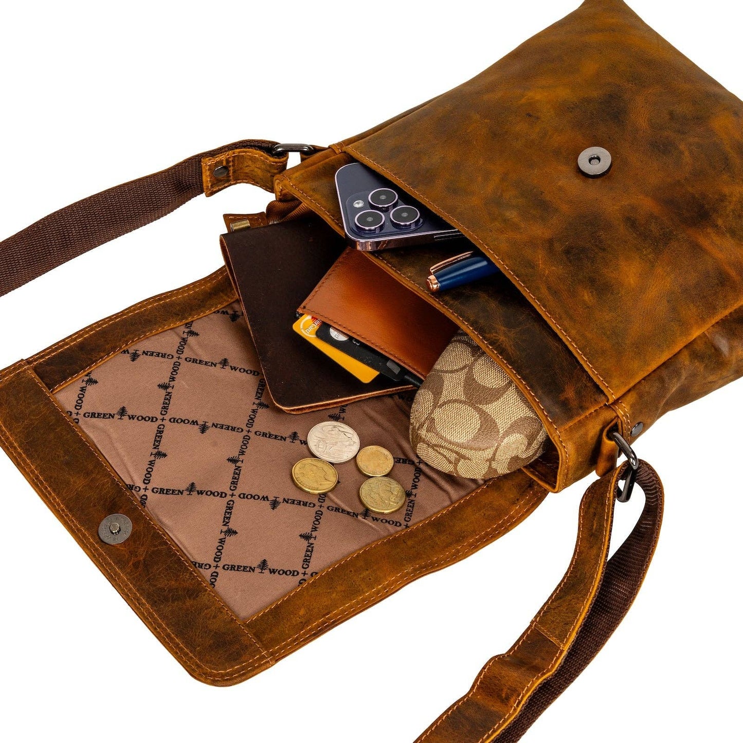 Greenwood Leather | Leather Shoulder Bag Ballarat - Camel