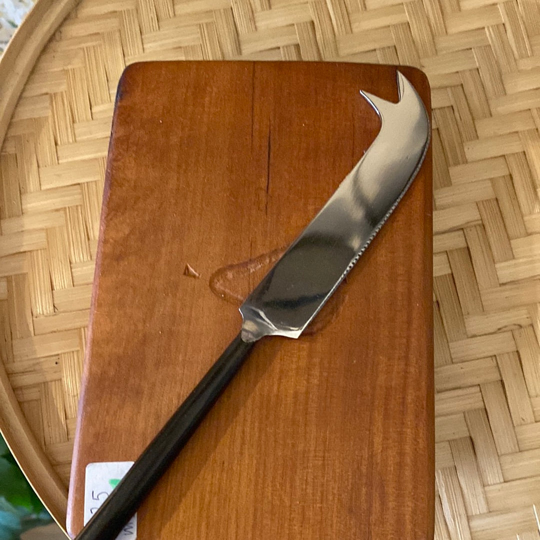 Burnished Black & Steel Cheese Knives