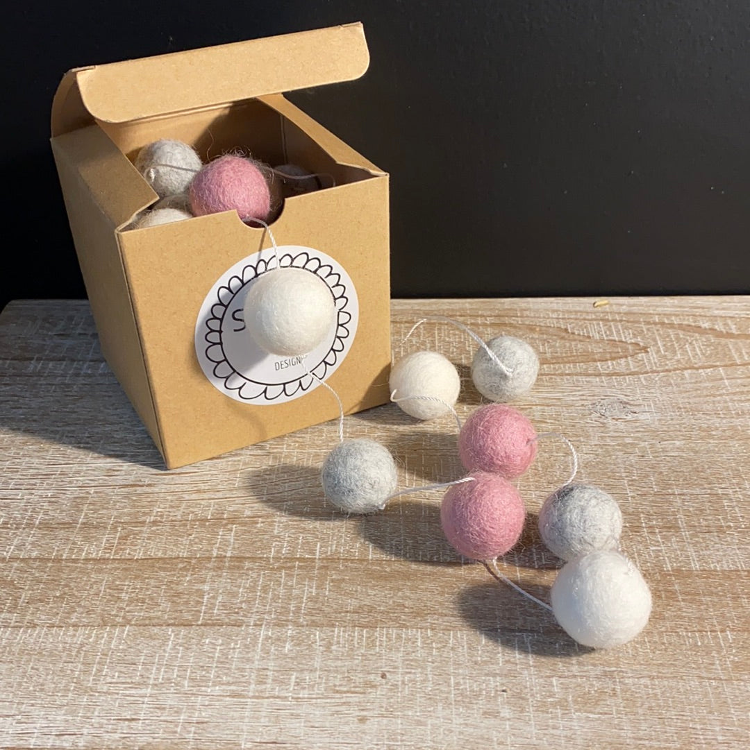 Sheep-ish Design | Felt Ball Garlands