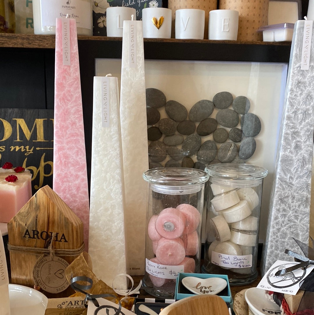 Living Light Candles | Pinot Blanc -White- Icicle Candles